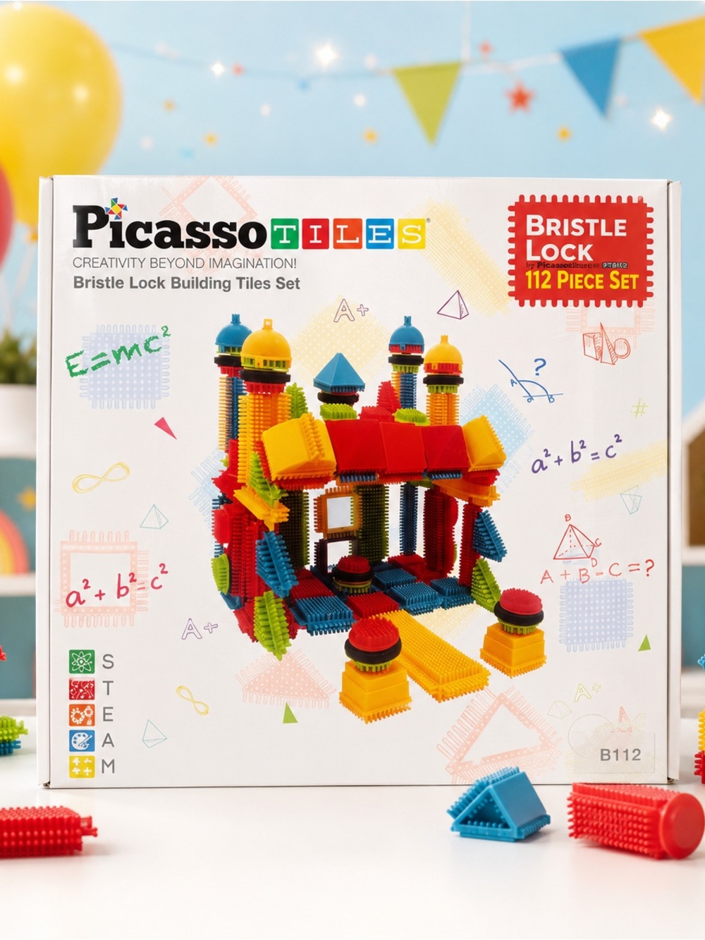 Bristle Lock Building Set - Multicolor 112-Piece